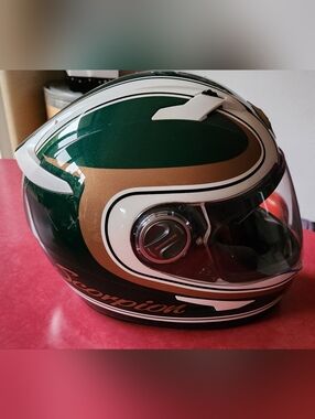 Scorpion EXO 500 Heritage Green  Size XS With Option Internal Eye Shade Like New